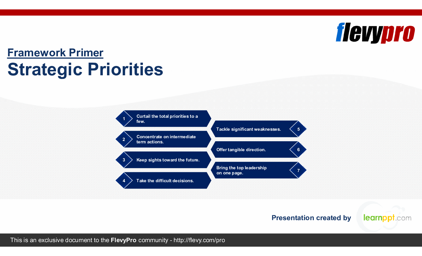 This is a partial preview of Strategic Priorities. Full document is 26 slides. 