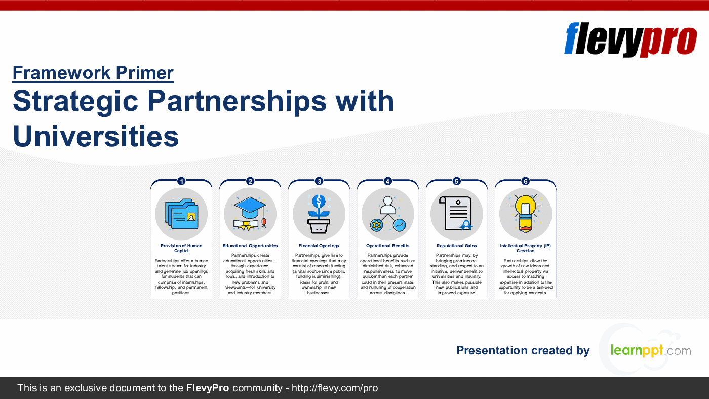Strategic Partnerships with Universities (33-slide PPT PowerPoint presentation (PPTX)) Preview Image