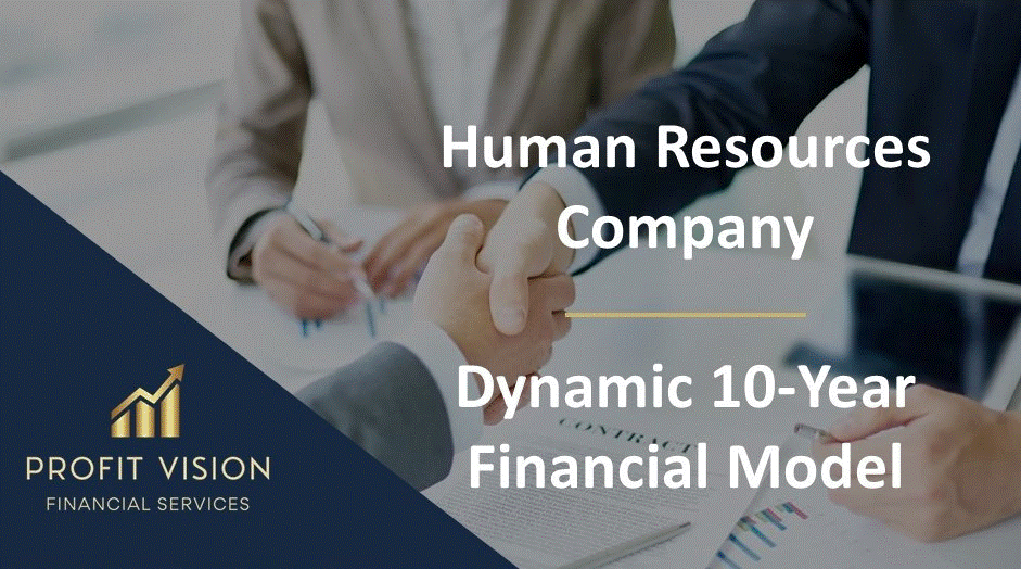 Human Resources Company - Dynamic 10 Year Financial Model (Excel template (XLSX)) Preview Image