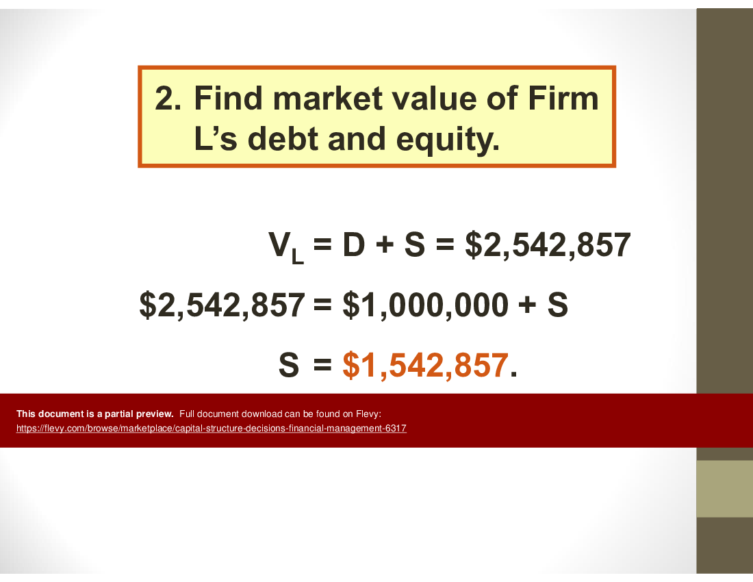 Capital Structure Decisions (Financial Management) (57-slide PPT PowerPoint presentation (PPT)) Preview Image
