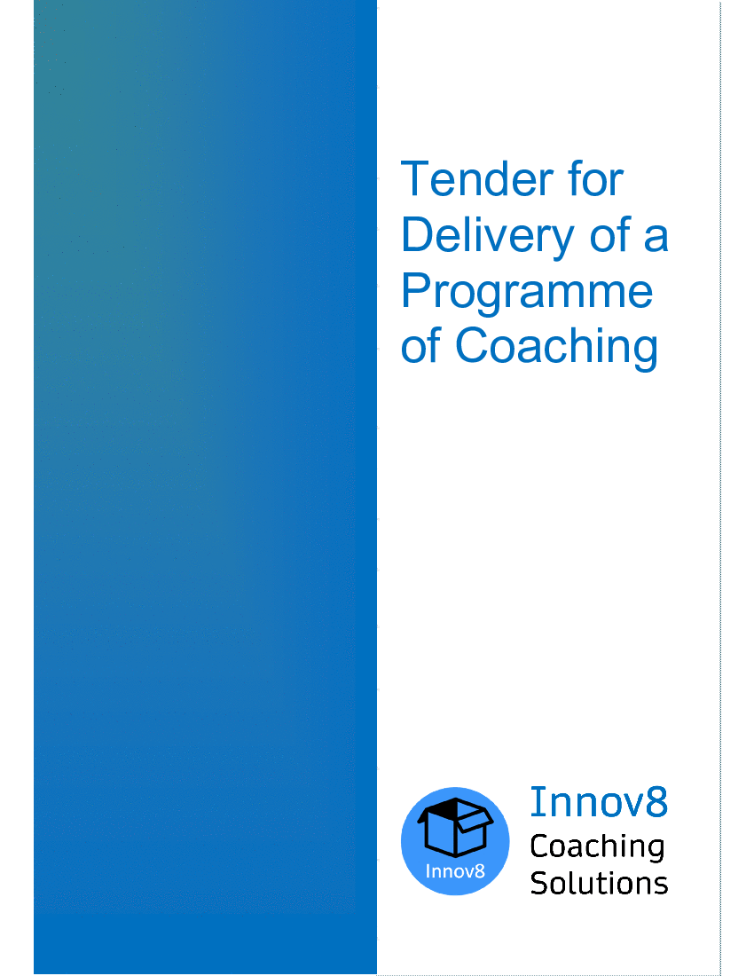 This is a partial preview of Tender Example (Model Answer) for Delivery of Coaching (20-page Word document). Full document is 20 pages. 