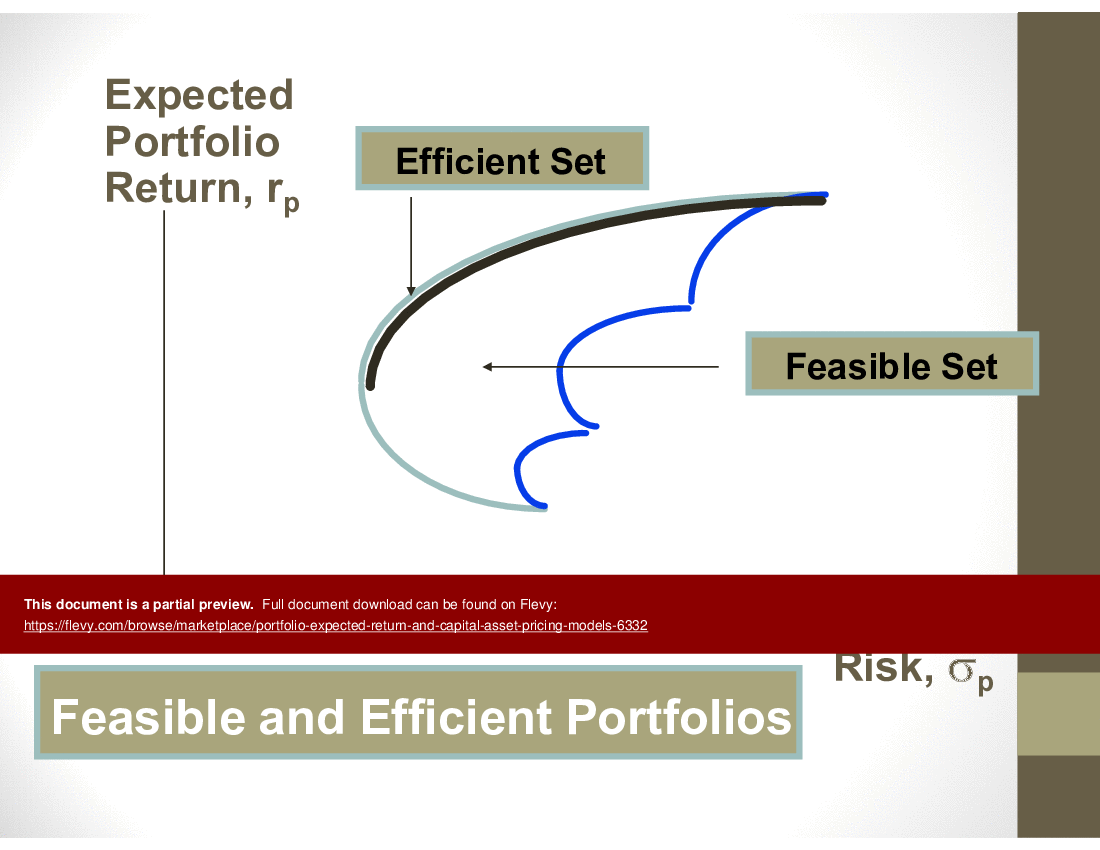 This is a partial preview of Portfolio Expected Return and Capital Asset Pricing Models (46-slide PowerPoint presentation (PPT)). Full document is 46 slides. 