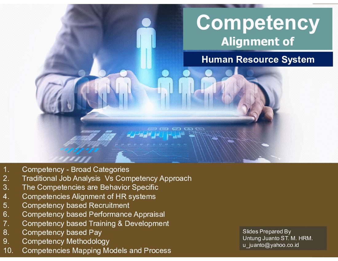 Competency Alignment of Human Resource System (48-slide PPT PowerPoint presentation (PPT)) Preview Image