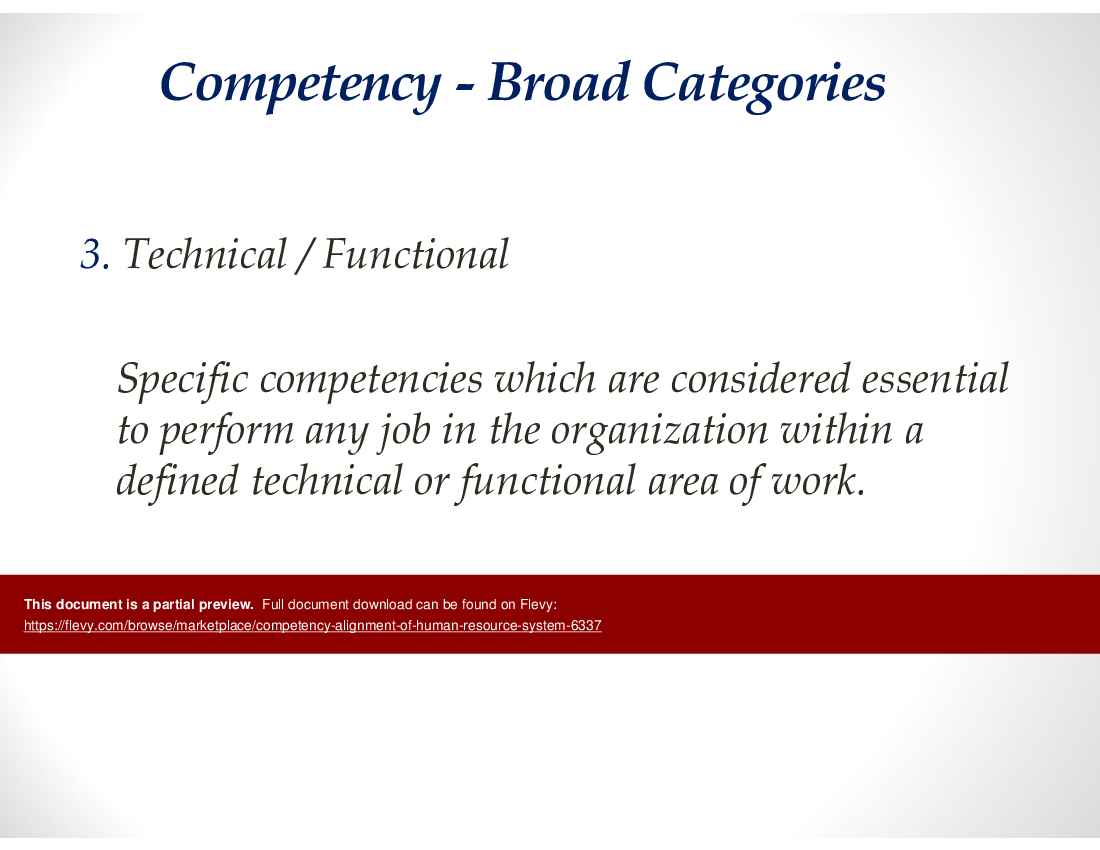 Competency Alignment of Human Resource System (48-slide PPT PowerPoint presentation (PPT)) Preview Image