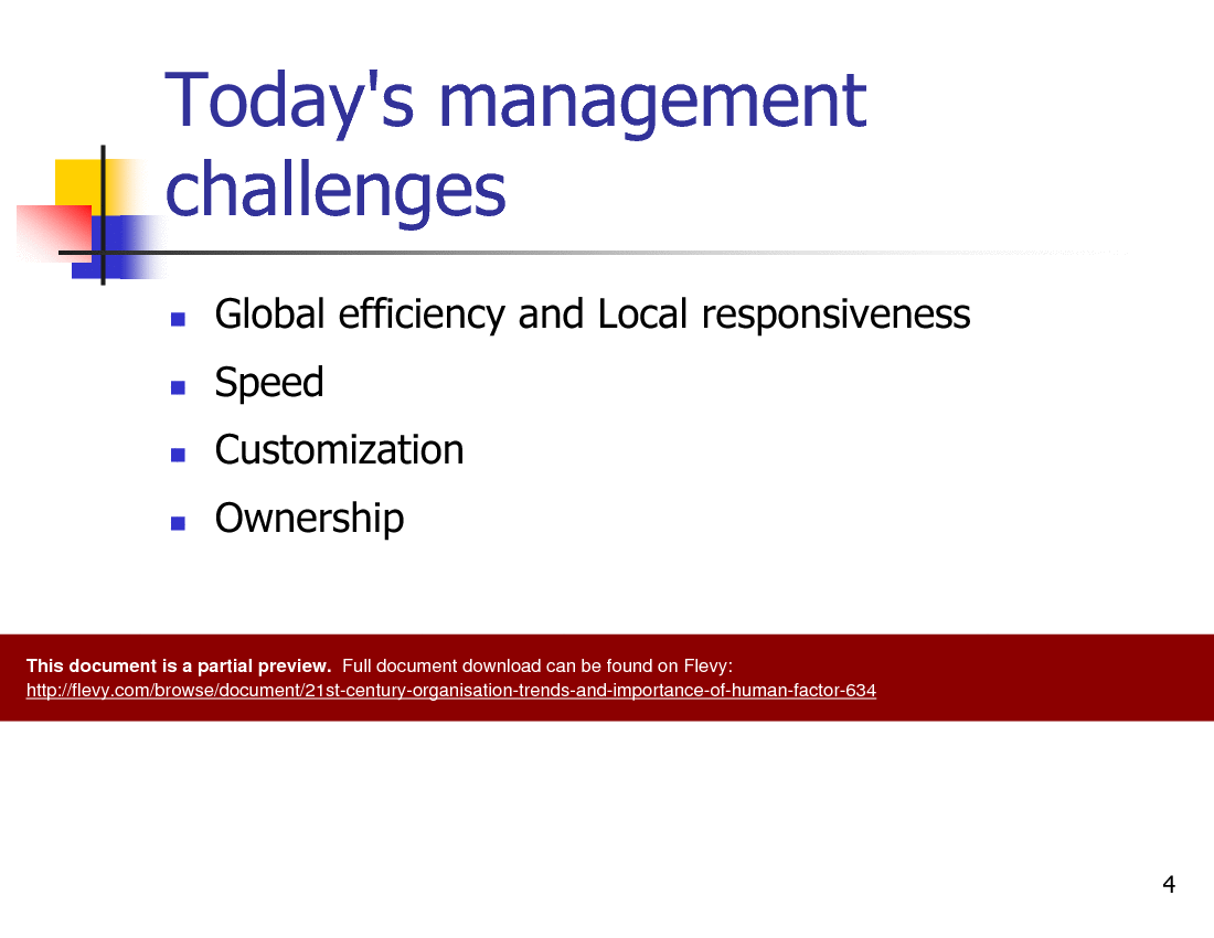 21st Century Organization Trends and Importance of Human Factor (14-slide PPT PowerPoint presentation (PPT)) Preview Image