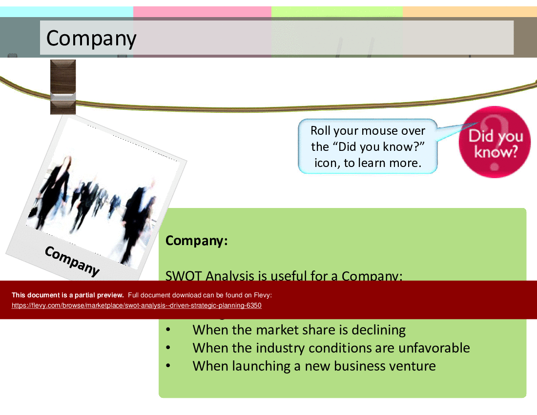 SWOT Analysis - Driven Strategic Planning (114-slide PPT PowerPoint presentation (PPTX)) Preview Image