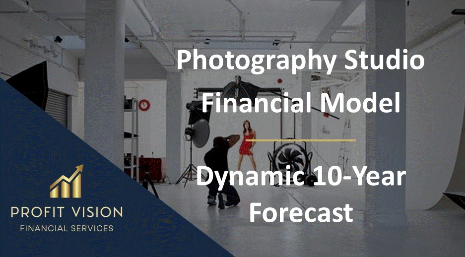 Photography Studio Financial Model - Dynamic 10 Yr Forecast