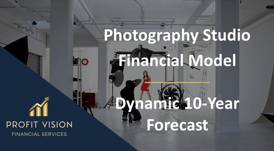 Photography Studio Financial Model - Dynamic 10 Yr Forecast (Excel template (XLSX)) Preview Image