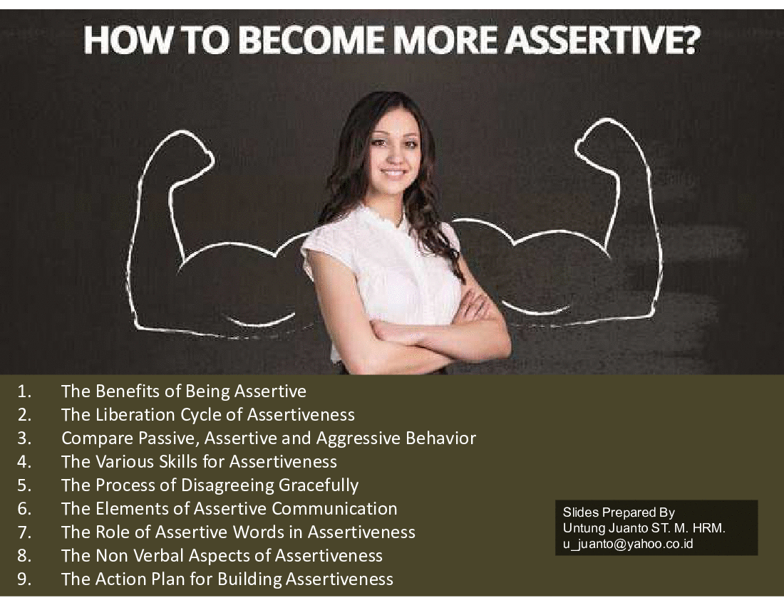 This is a partial preview of How to Become More Assertive (70-slide PowerPoint presentation (PPTX)). Full document is 70 slides. 