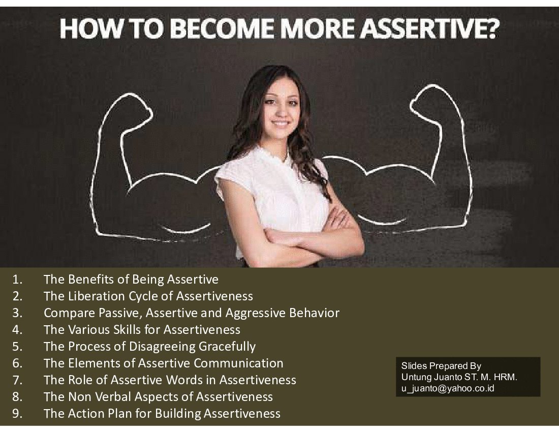 How to Become More Assertive (70-slide PPT PowerPoint presentation (PPTX)) Preview Image