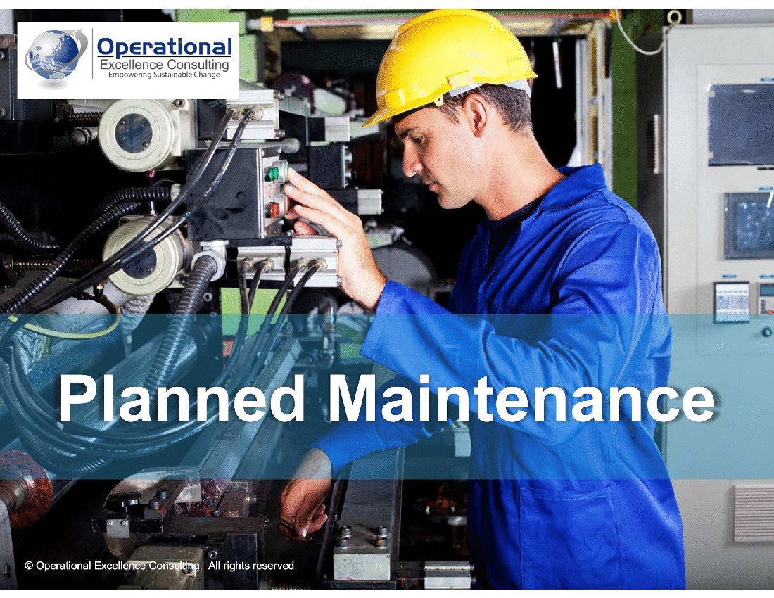 TPM: Planned Maintenance
