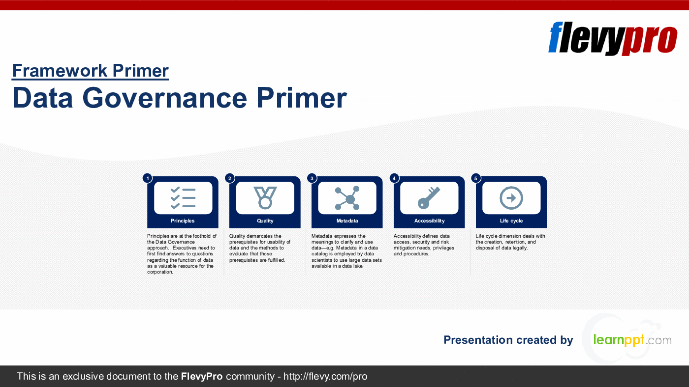 Data Governance Primer (23-slide PowerPoint presentation (PPTX)) Preview Image
