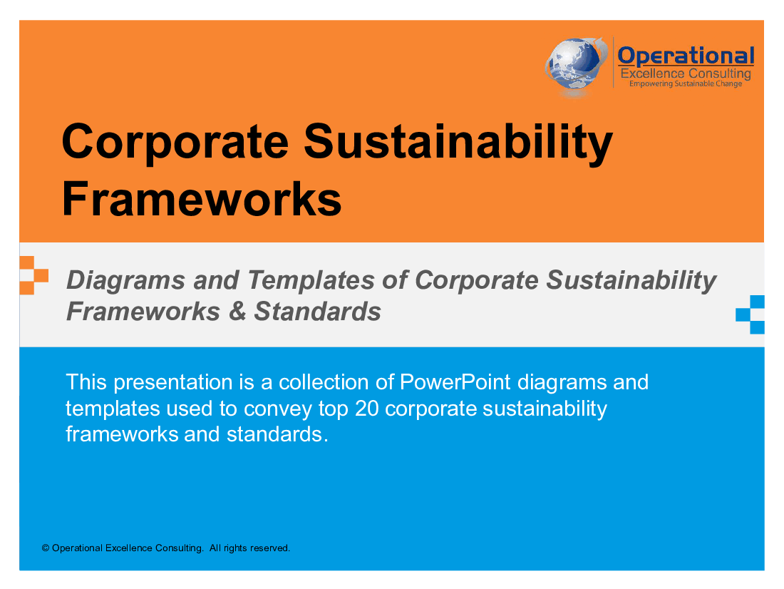 Corporate Sustainability Frameworks