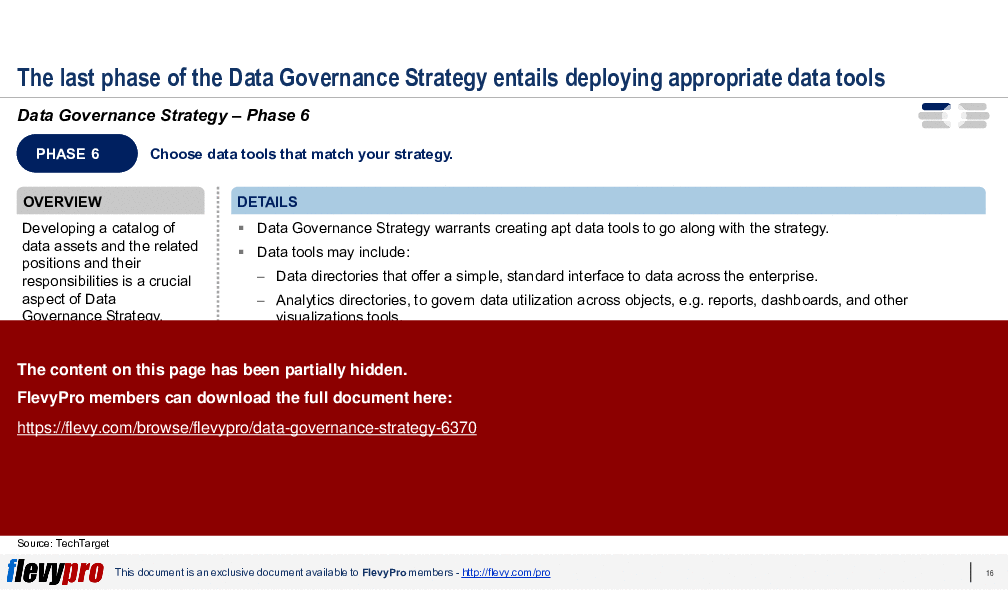 Data Governance Strategy (23-slide PPT PowerPoint presentation (PPTX)) Preview Image