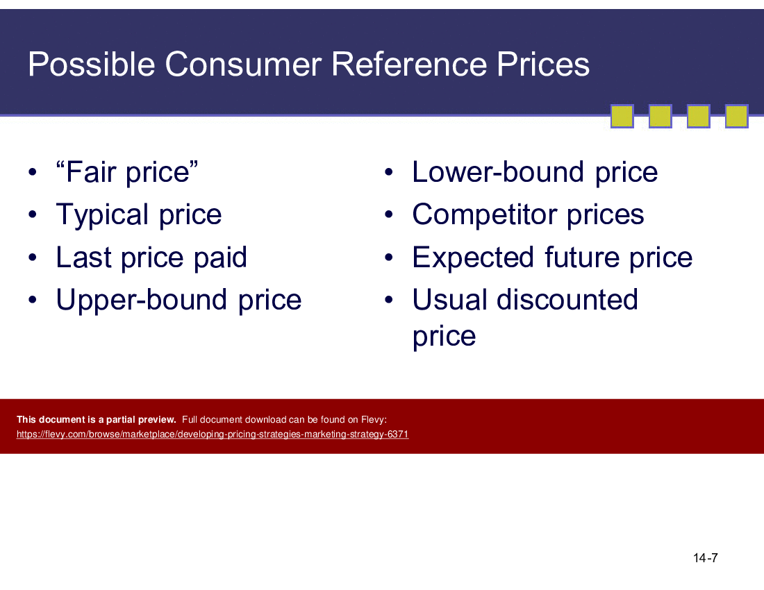 This is a partial preview of Developing Pricing Strategies (Marketing Strategy) (34-slide PowerPoint presentation (PPT)). Full document is 34 slides. 