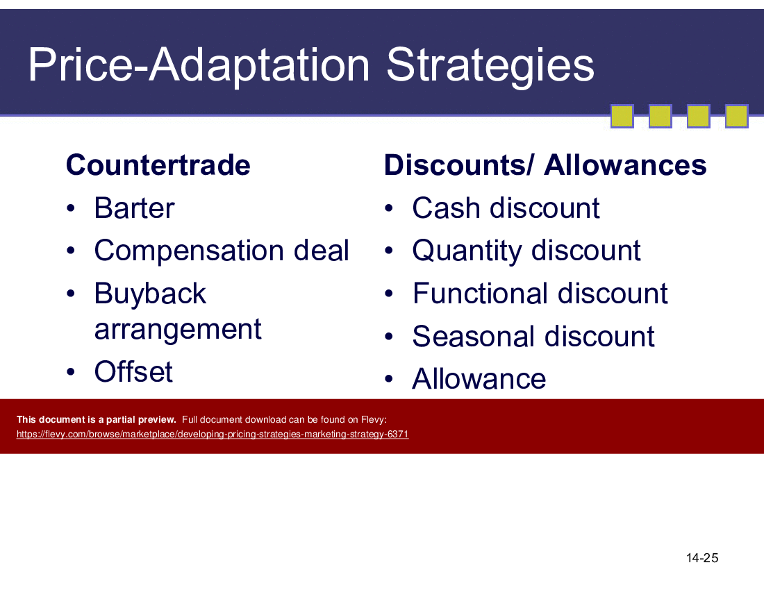 Developing Pricing Strategies (Marketing Strategy) (34-slide PPT PowerPoint presentation (PPT)) Preview Image