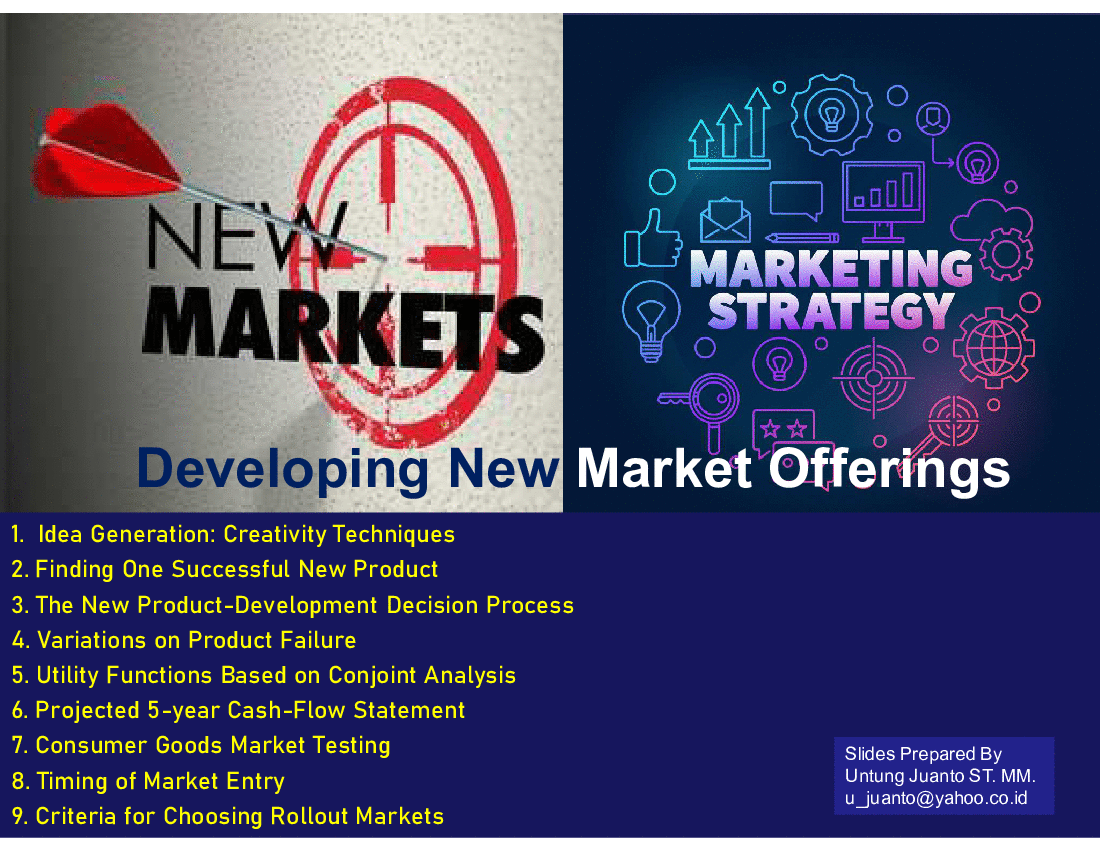 Developing New Market Offerings (Marketing Strategy)