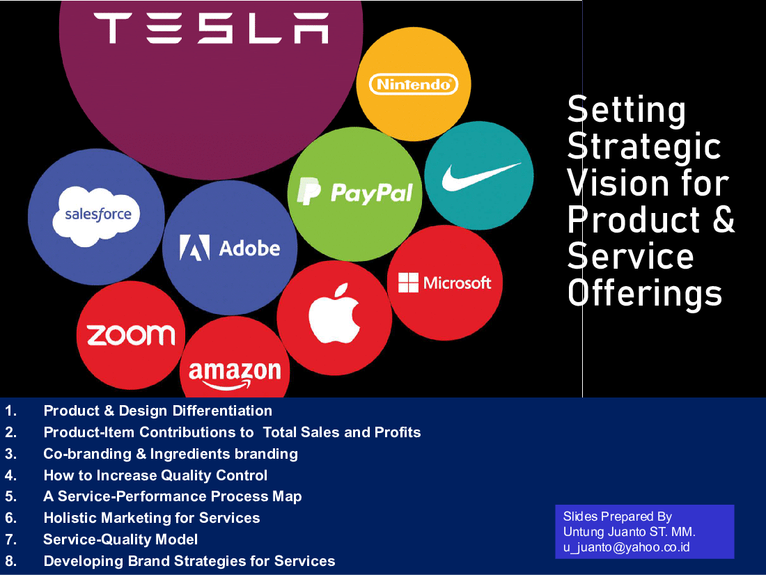 Setting Strategic Vision for Product & Service Offerings (62-slide PPT PowerPoint presentation (PPT)) Preview Image