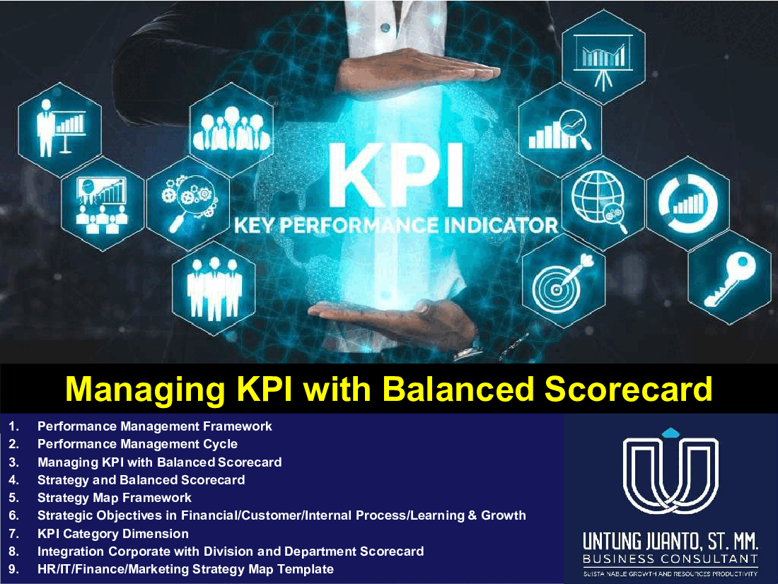 Managing KPI with Balanced Scorecard (46-slide PPT PowerPoint presentation (PPTX)) Preview Image