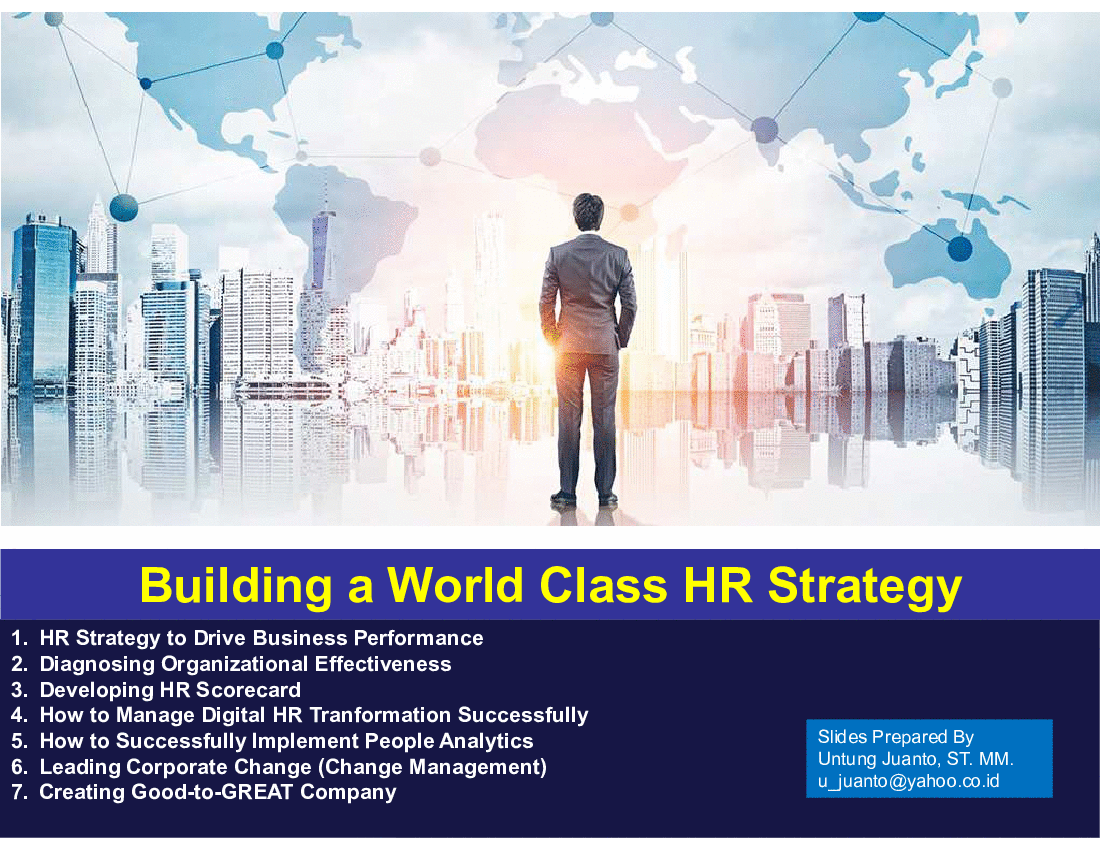 Building a World Class HR Strategy