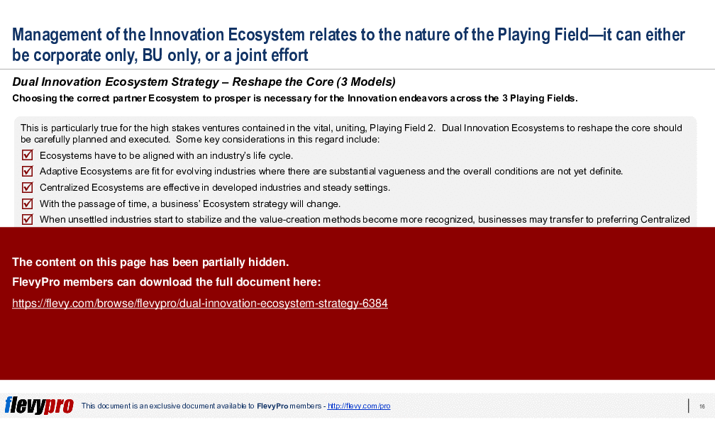 Dual Innovation Ecosystem Strategy (25-slide PPT PowerPoint presentation (PPTX)) Preview Image