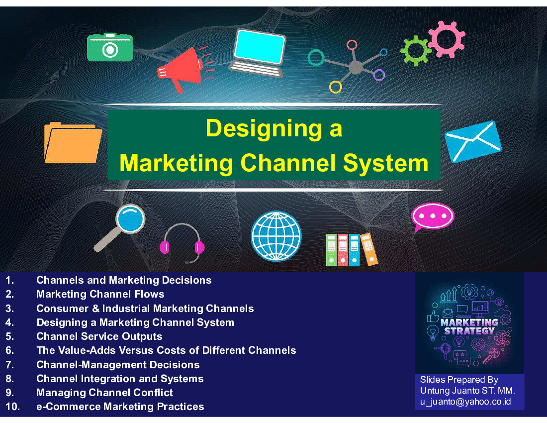 Designing a  Marketing Channel System (29-slide PowerPoint presentation (PPT)) Preview Image