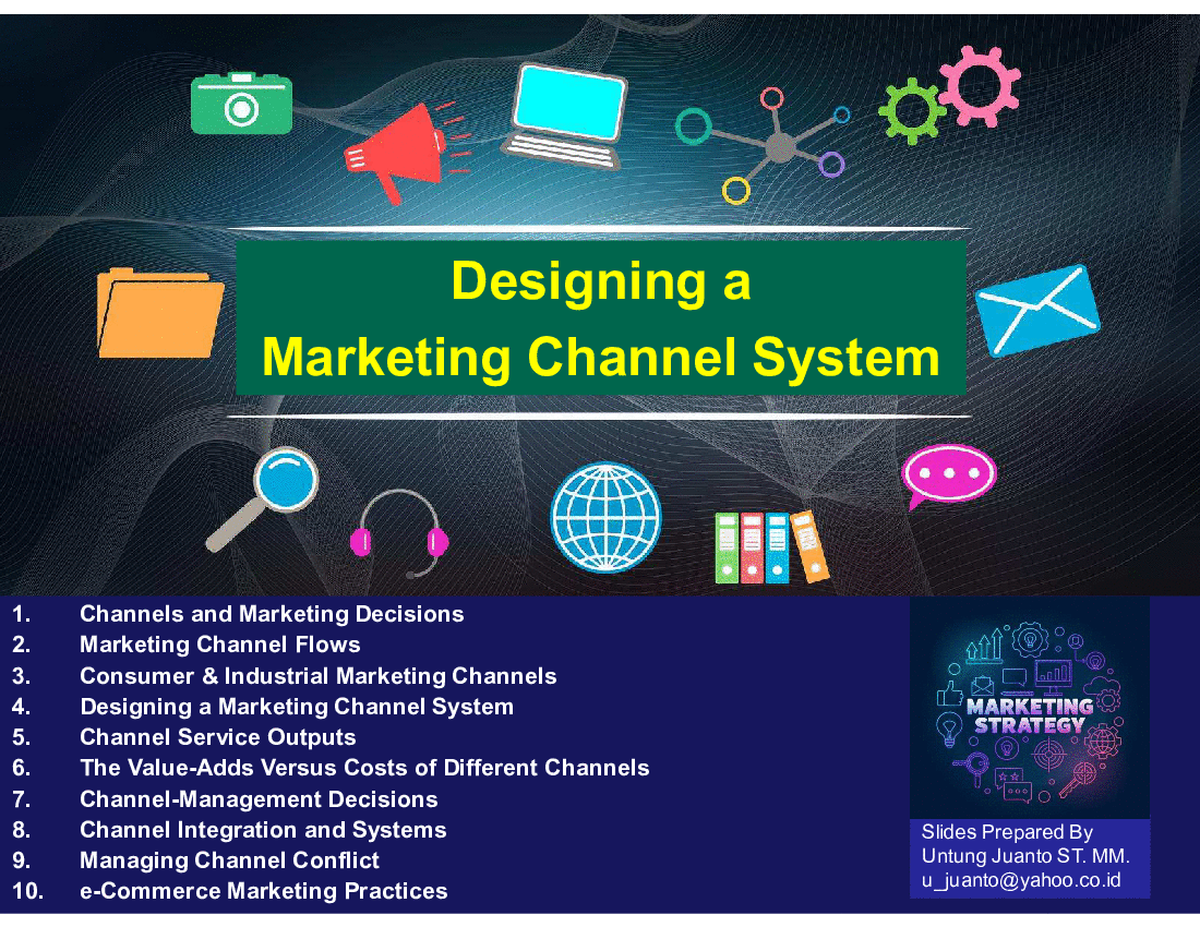 Designing a  Marketing Channel System (29-slide PPT PowerPoint presentation (PPT)) Preview Image