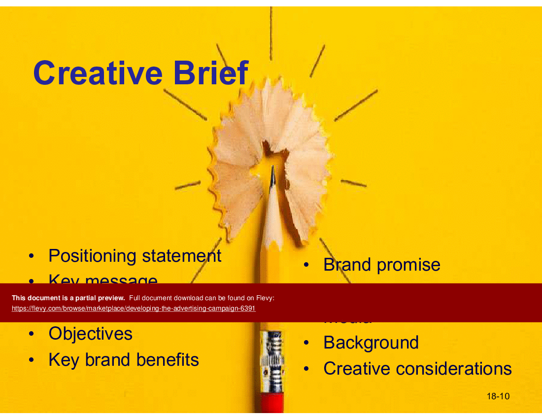 Developing  The Advertising Campaign (62-slide PowerPoint presentation (PPT)) Preview Image