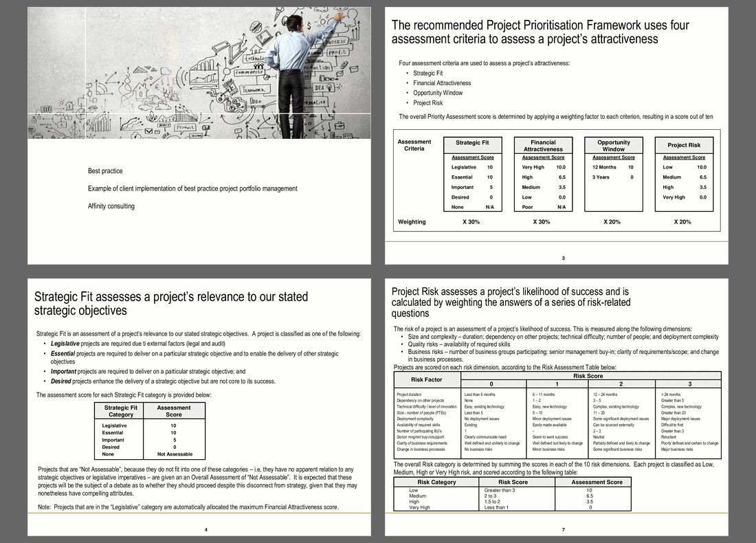 Example of Client Implementation of Best Practice Portfolio (18-slide PPT PowerPoint presentation (PPTX)) Preview Image