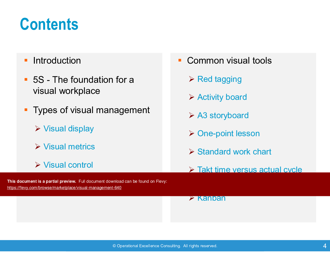 This is a partial preview of Visual Management (153-slide PowerPoint presentation (PPTX)). Full document is 153 slides. 