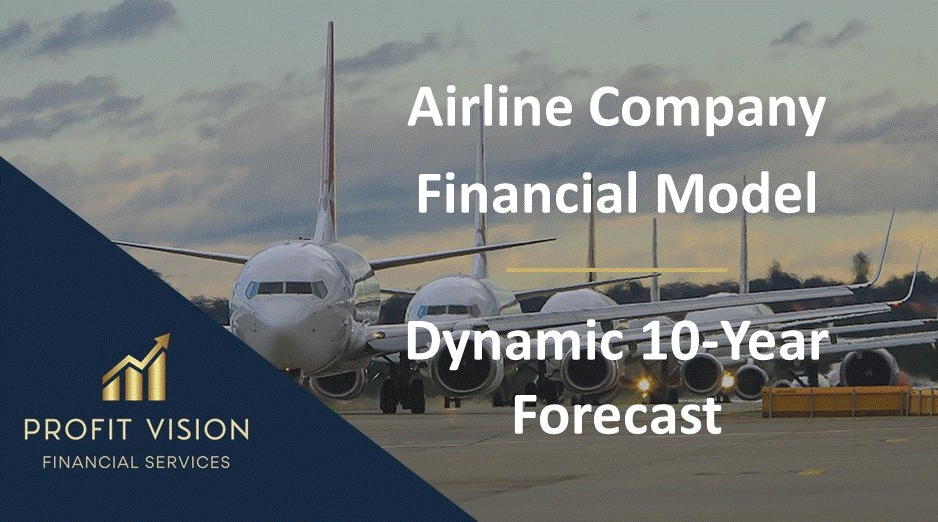 This is a partial preview of Airline Company Financial Model - Dynamic 10 Year Forecast (Excel workbook (XLSX)). 