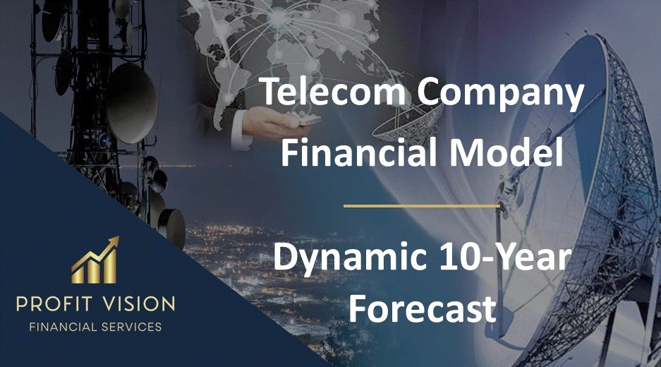 Telecom Company Financial Model - Dynamic 10 Year Forecast (Excel template (XLSX)) Preview Image