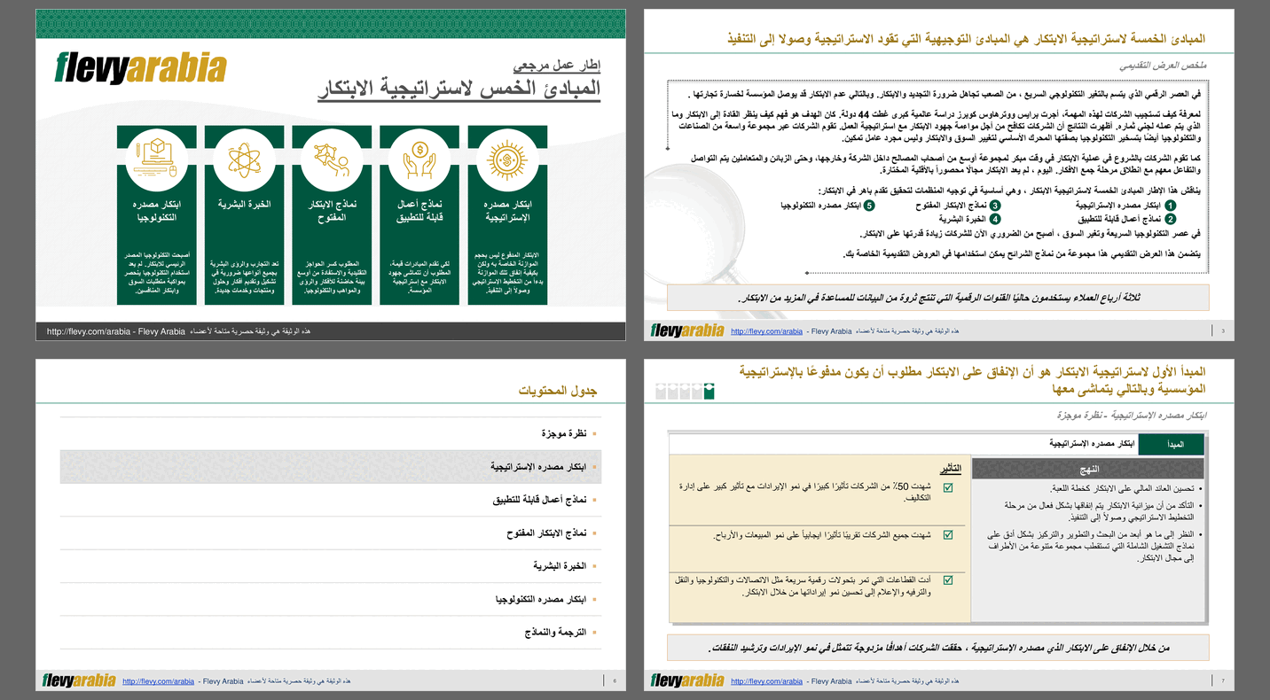 5 Principles of Innovation Strategy (Arabic) (27-slide PPT PowerPoint presentation (PPTX)) Preview Image