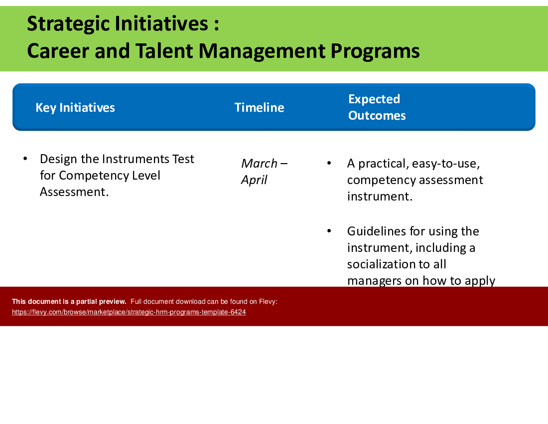 This is a partial preview of Strategic HRM Programs Template (28-slide PowerPoint presentation (PPTX)). Full document is 28 slides. 