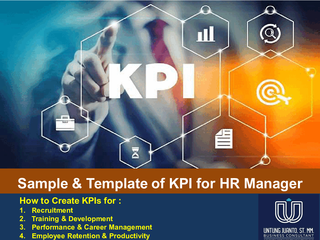 This is a partial preview of Sample & Template of KPI for HR Manager (16-slide PowerPoint presentation (PPTX)). Full document is 16 slides. 
