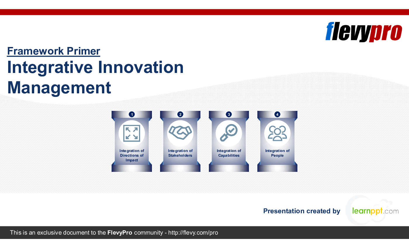 This is a partial preview of Integrative Innovation Management (24-slide PowerPoint presentation (PPTX)). Full document is 24 slides. 