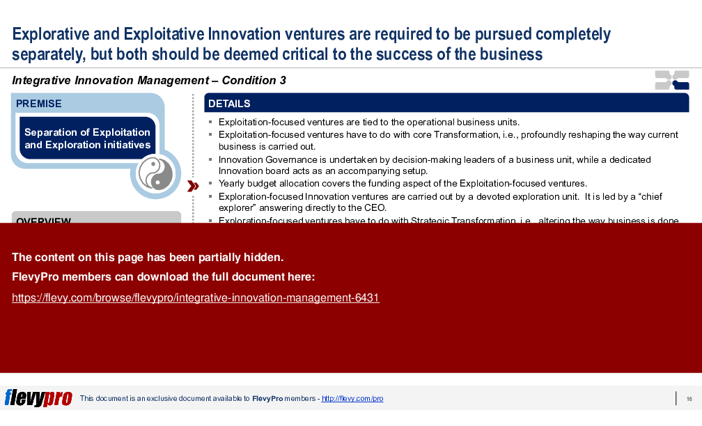 Integrative Innovation Management (24-slide PPT PowerPoint presentation (PPTX)) Preview Image