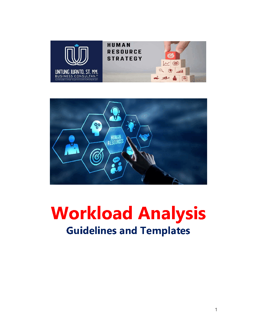 This is a partial preview of Workload Analysis Guidelines and Templates (15-page Word document). Full document is 15 pages. 