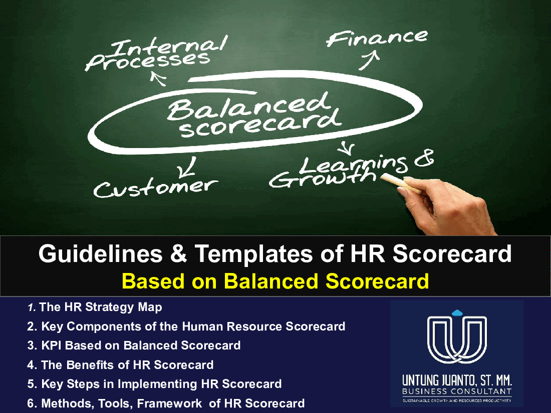 This is a partial preview of Guidelines & Templates of HR Scorecard Based on BSC (24-slide PowerPoint presentation (PPTX)). Full document is 24 slides. 