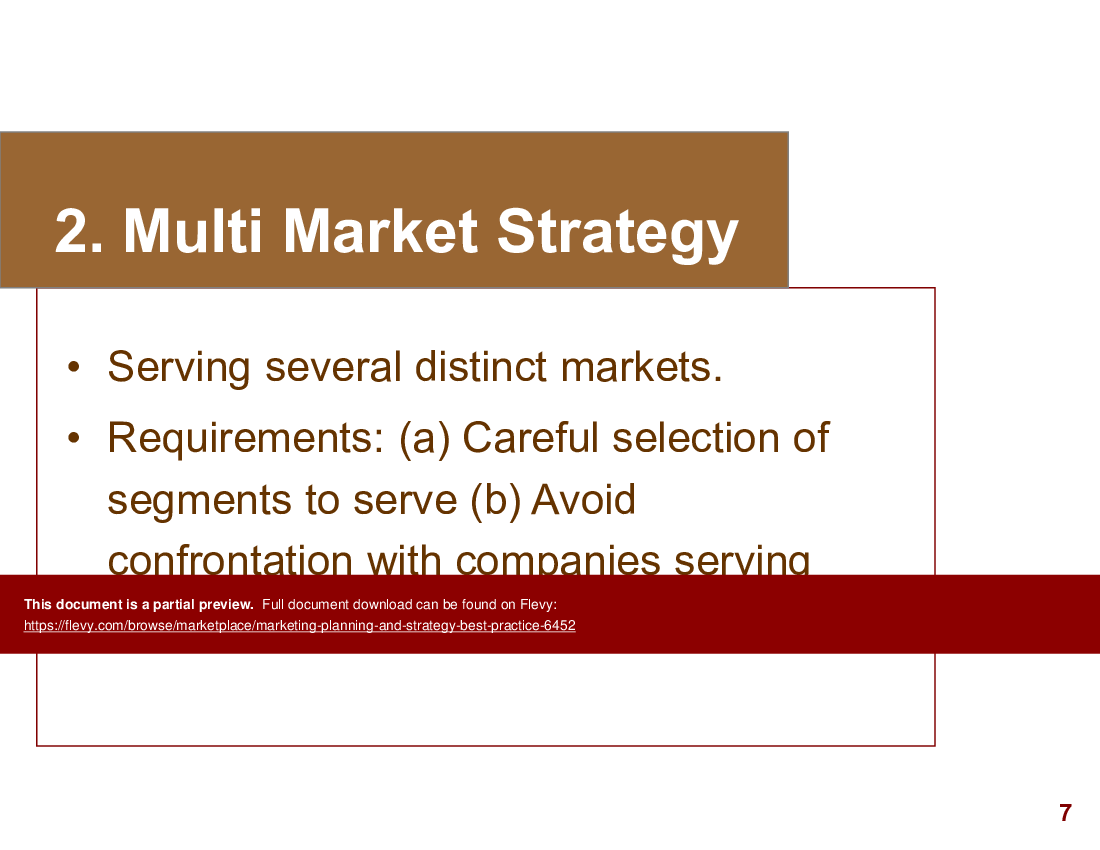 This is a partial preview of Marketing Planning & Strategy Best Practice (67-slide PowerPoint presentation (PPTX)). Full document is 67 slides. 