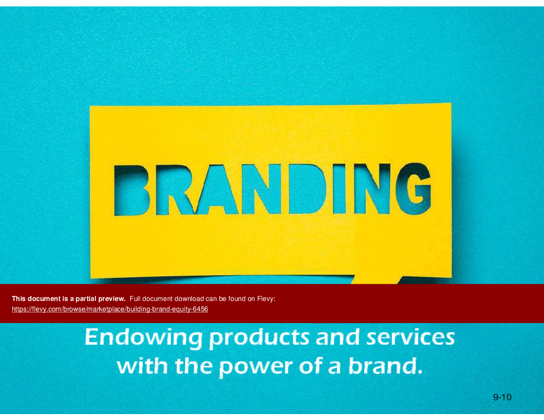 Building Brand Equity (44-slide PowerPoint presentation (PPT)) Preview Image