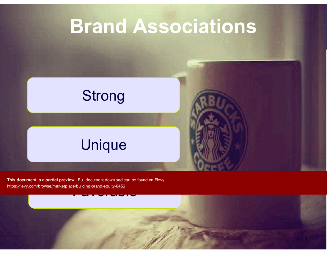 This is a partial preview of Building Brand Equity (44-slide PowerPoint presentation (PPT)). Full document is 44 slides. 