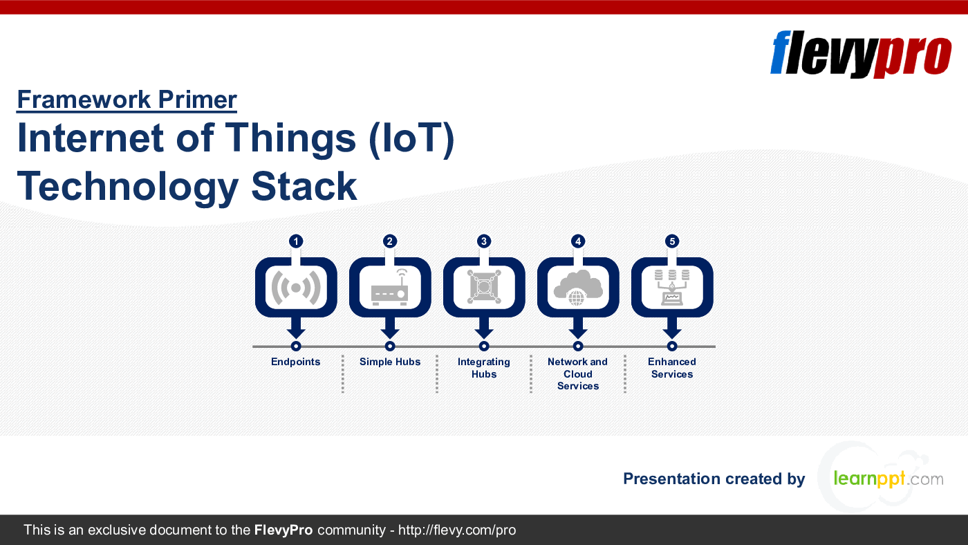 This is a partial preview of Internet of Things (IoT) Technology Stack (26-slide PowerPoint presentation (PPTX)). Full document is 26 slides. 