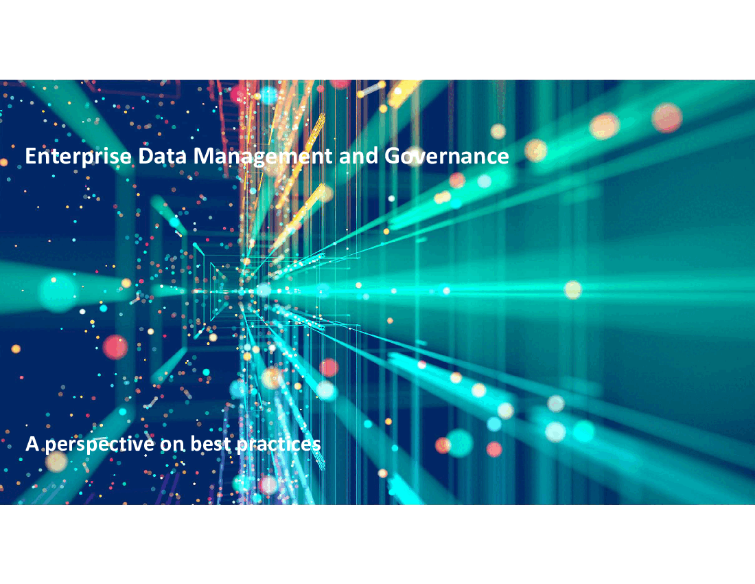 Enterprise Data Management and Governance (30-slide PPT PowerPoint presentation (PPTX)) Preview Image