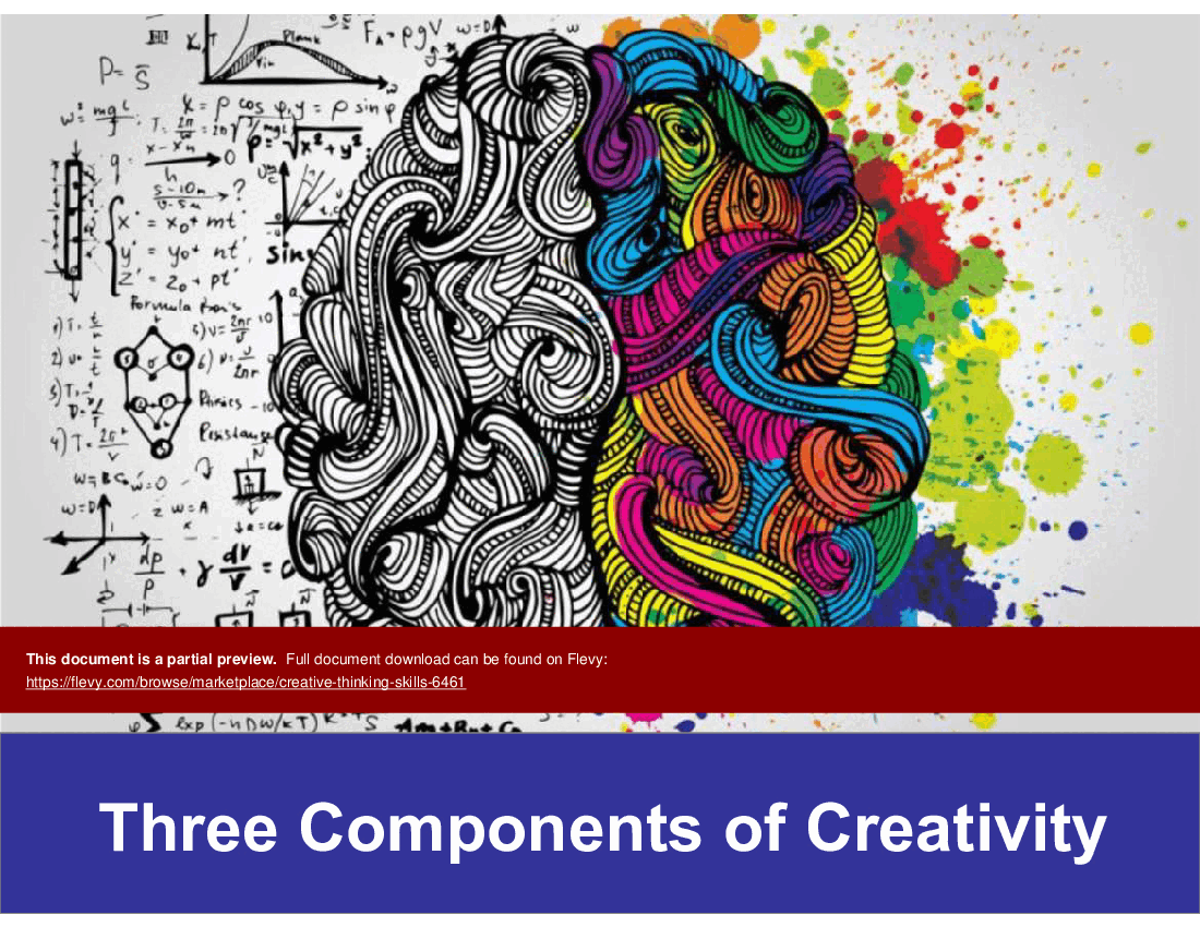 Creative Thinking Skills (51-slide PPT PowerPoint presentation (PPTX)) Preview Image