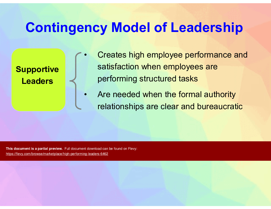 contingency theory of leadership ppt