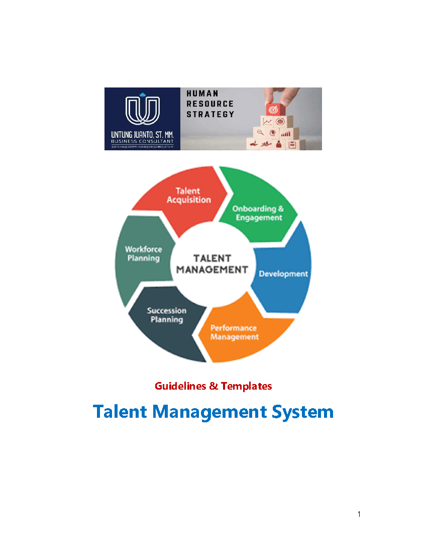 This is a partial preview of Talent Management - Guidelines and Templates (14-page Word document). Full document is 14 pages. 