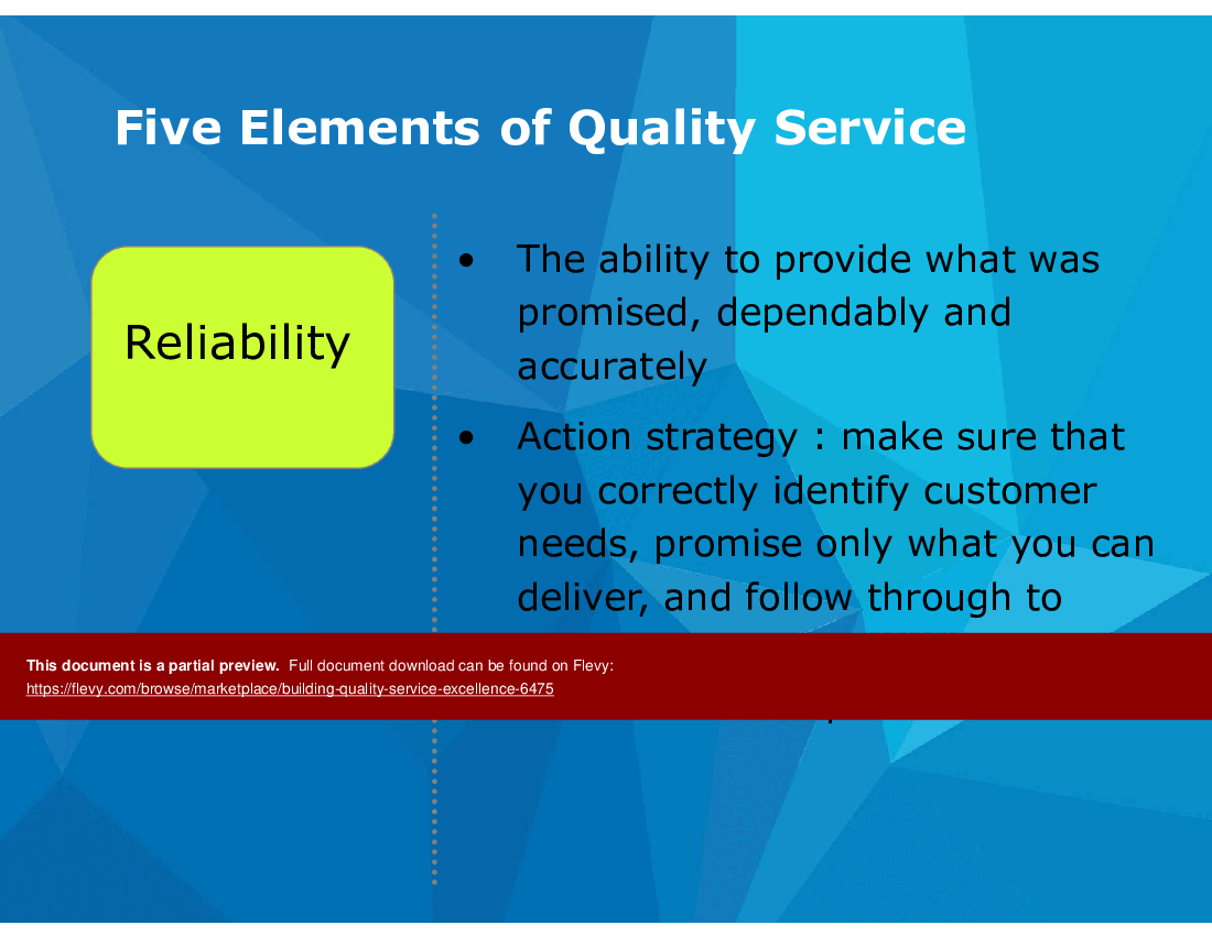 Building Quality Service Excellence (60-slide PPT PowerPoint presentation (PPTX)) Preview Image