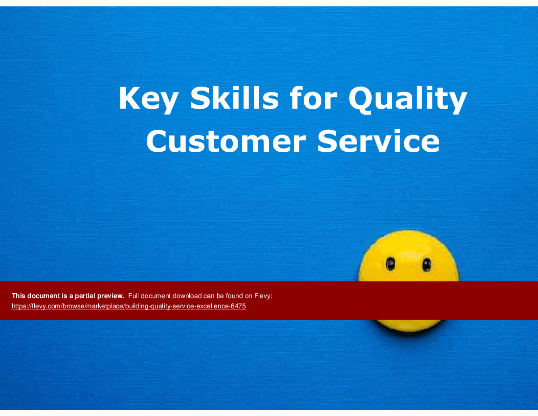 Building Quality Service Excellence (60-slide PowerPoint presentation (PPTX)) Preview Image