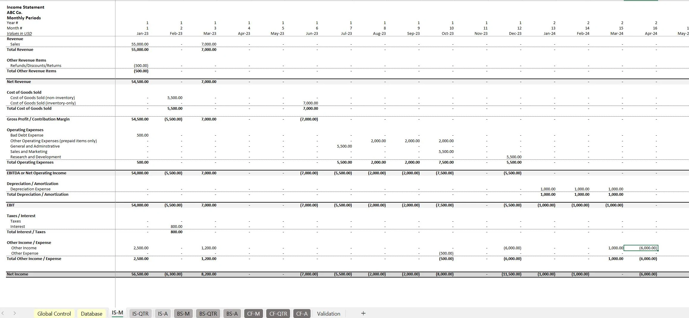 This is a partial preview of Financial Statement Generator: Cash or Accrual Basis (Excel workbook (XLSX)). 